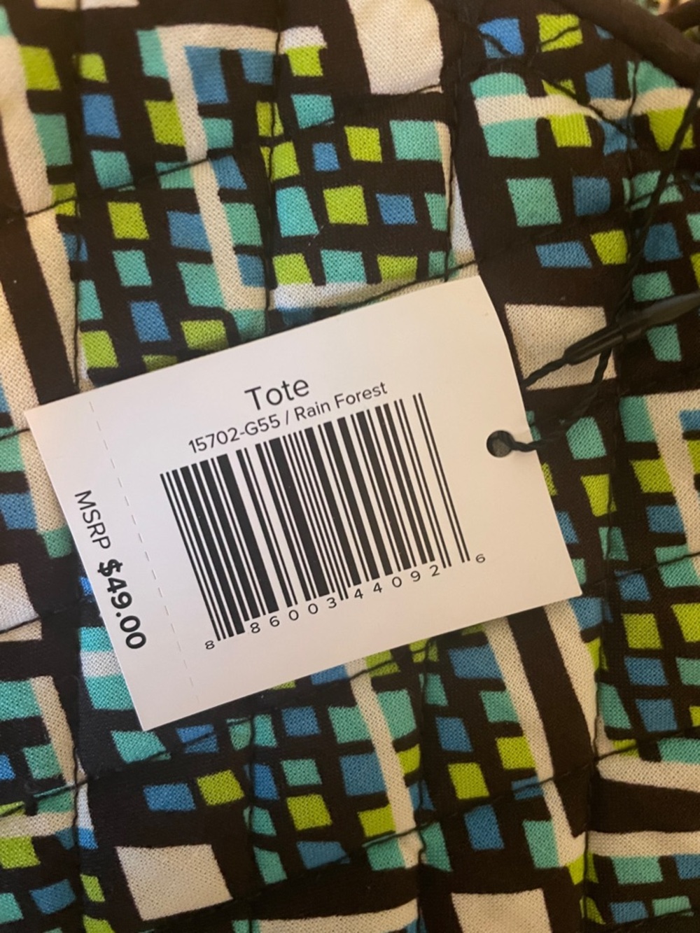 Vera Bradley Rain Forest Medium Size Tote NWT - Picture 10 of 10